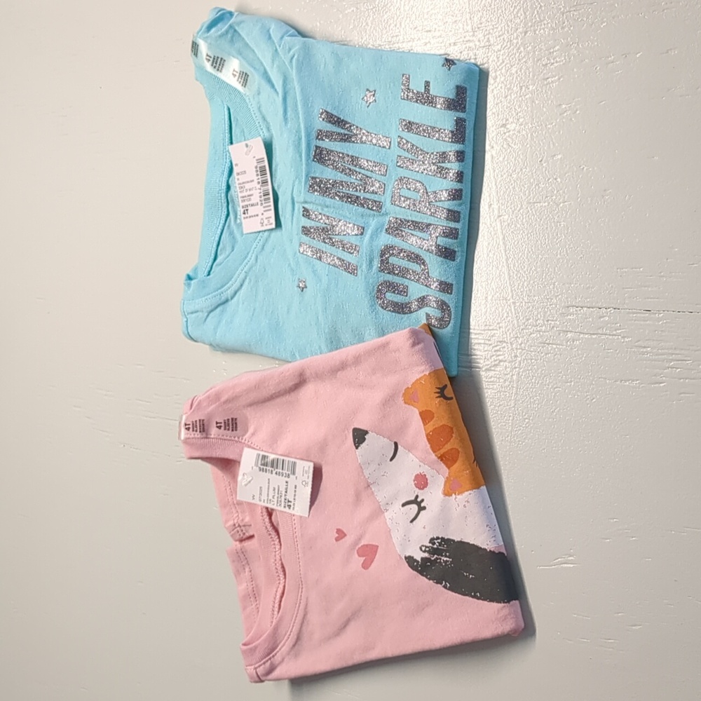 NWT 4T Children's Place Girl Short Sleeve Tees (2)